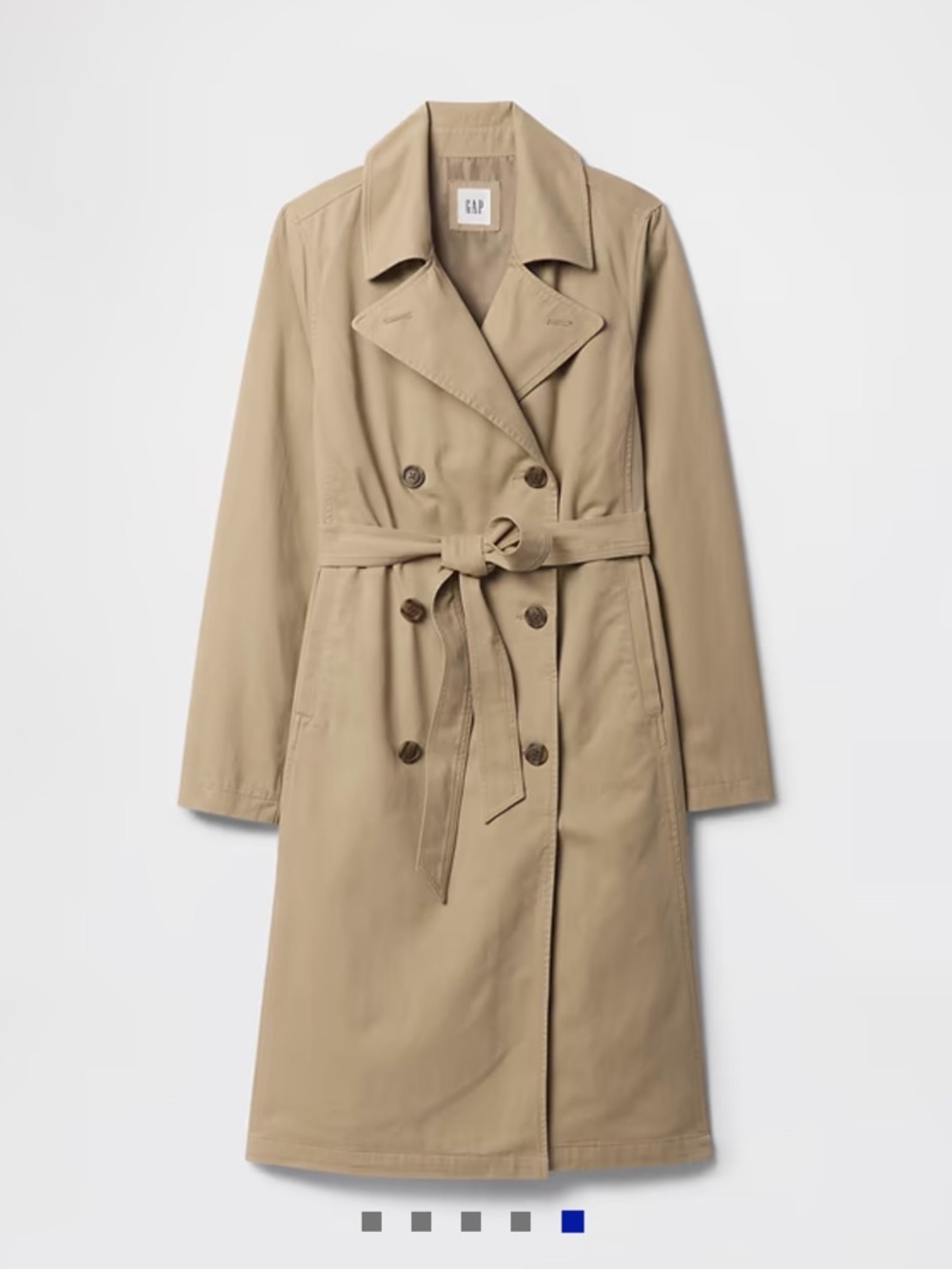 GAP Khaki Modern Trench Coat with Belt